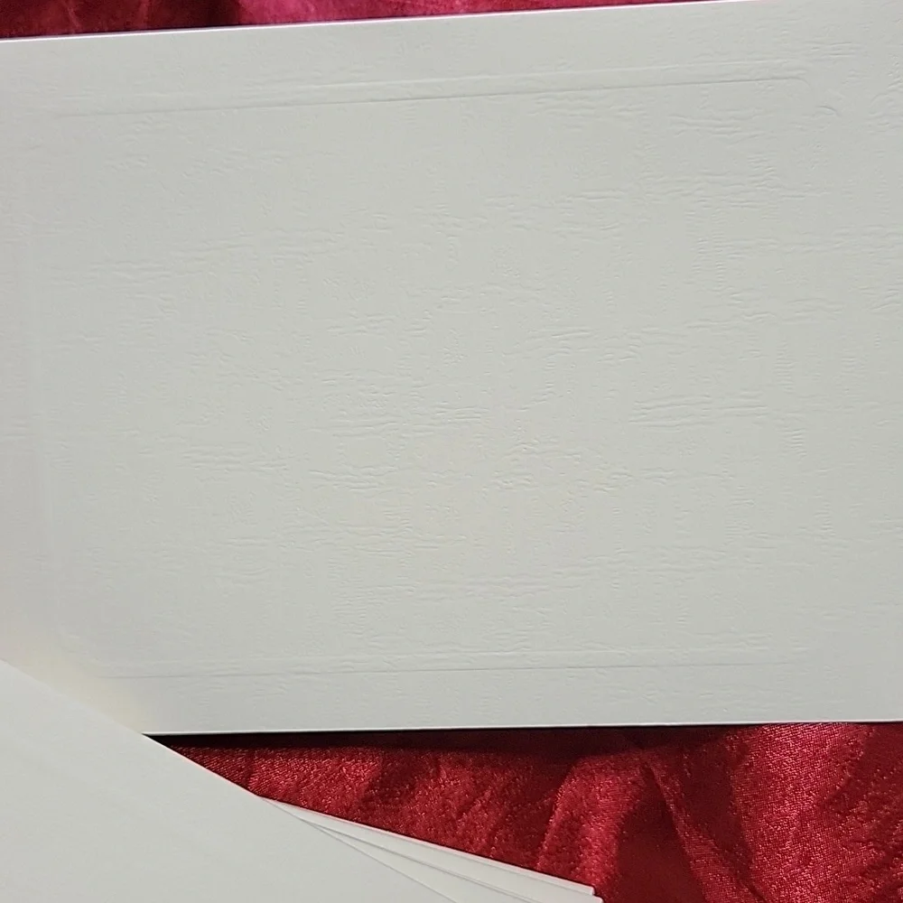 🍎 New 50 Embossed Textured Tent Escort / Folded Placecards Textured Thick Card